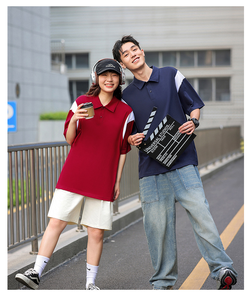 男女兼用無地半袖ポロシャツ厚手生地春夏新作全色