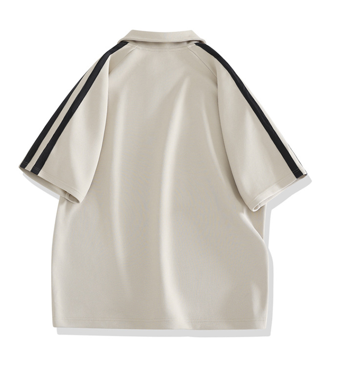 男女兼用スポーツライン入りポロシャツショートパンツセット