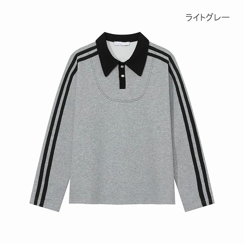 男女兼用長袖ポロシャツ上下組み合わせ春夏新作全二色