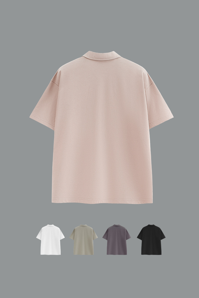 無地半袖ポロシャツ男女兼用カジュアル春夏新作