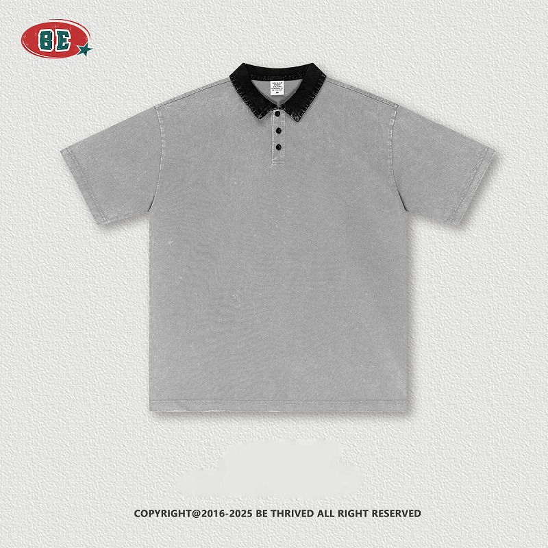 メンズ ヴィンテージ風半袖ポロシャツ男女兼用