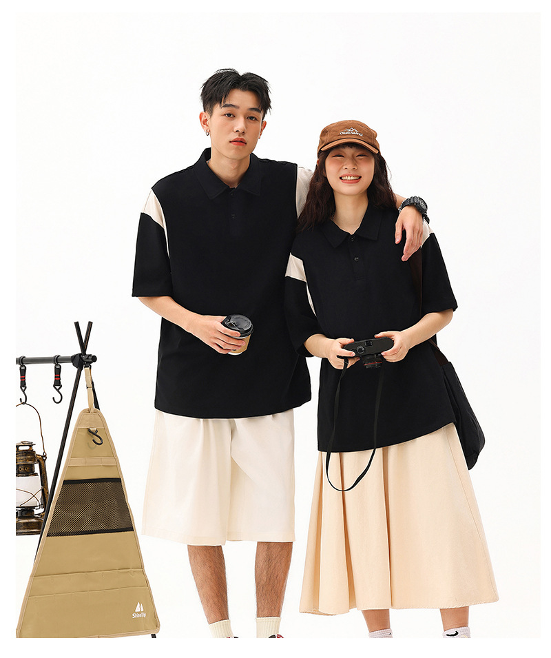 男女兼用無地半袖ポロシャツ厚手生地春夏新作全色