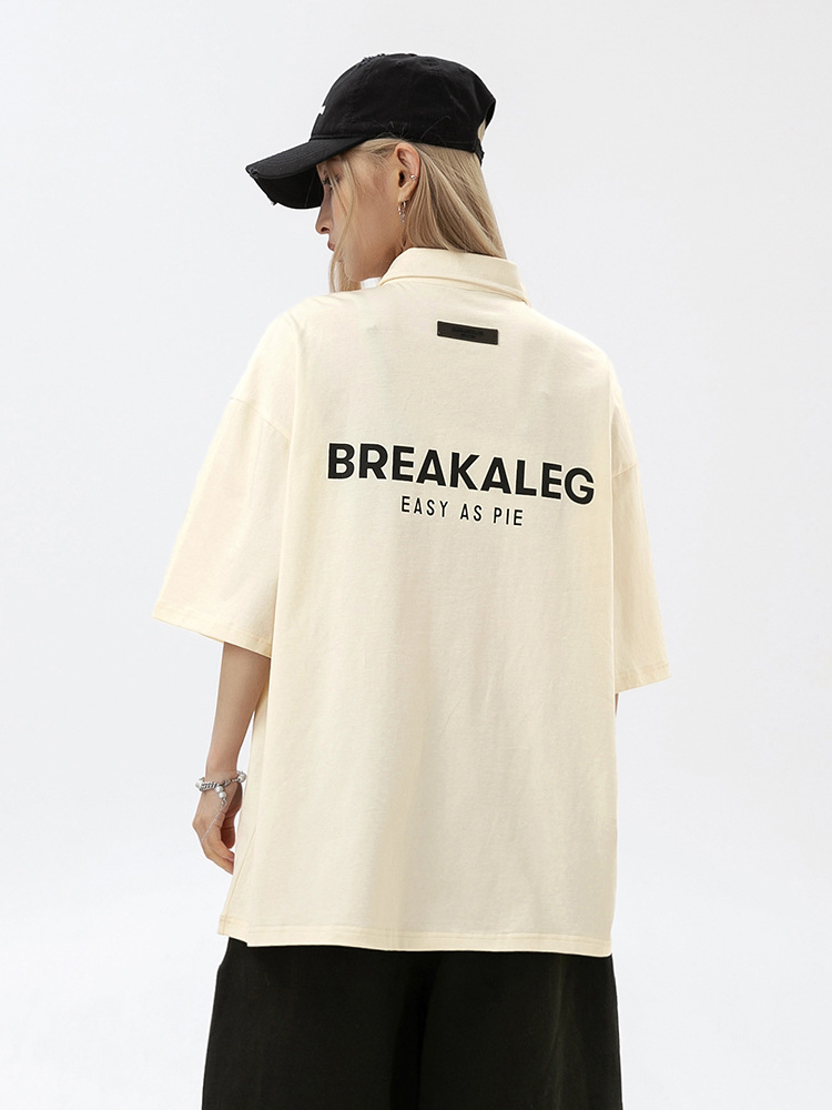 男女兼用半袖ポロシャツ黒無地カジュアル春夏