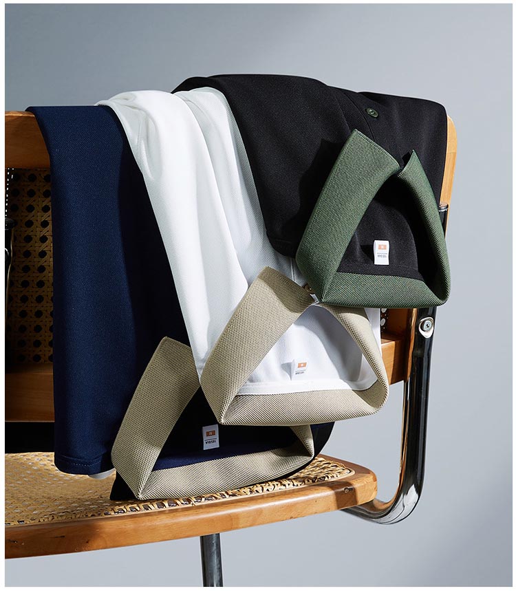 男女兼用配色ポロシャツ半袖通気性抜群カジュアル