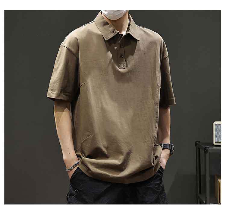 男女兼用無地半袖ポロシャツ春夏カジュアル全4色