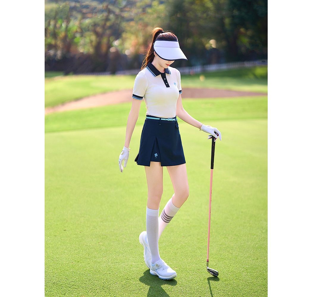 ポロシャツ レディース リブニット スポーティポロシャツ