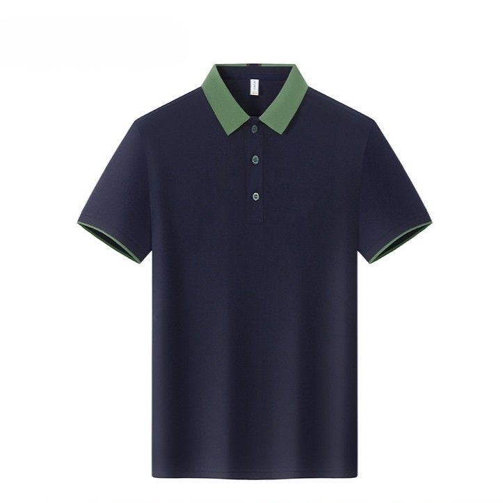 レディース ポロシャツ 配色襟デザインレディース半袖ポロシャツ