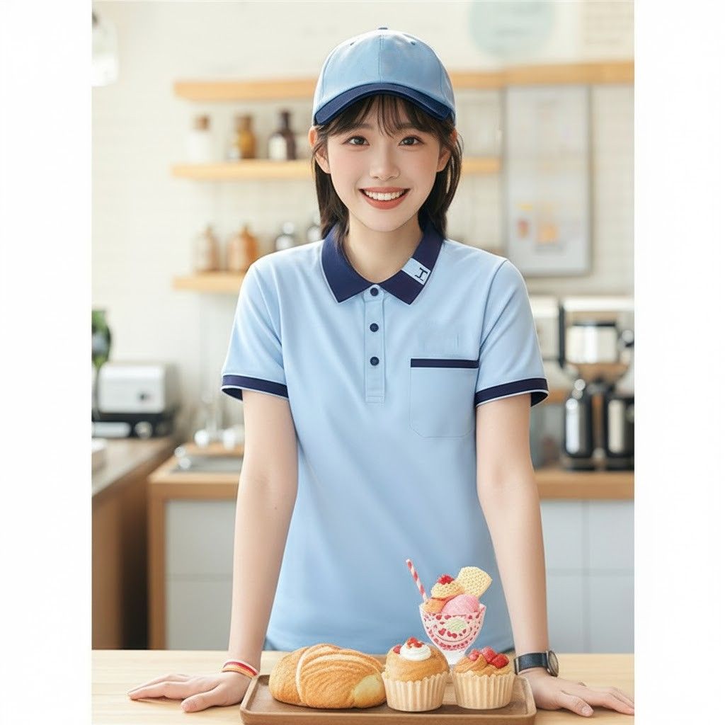 レディース ポロシャツ 配色襟ポケット付きレディースポロシャツ半袖