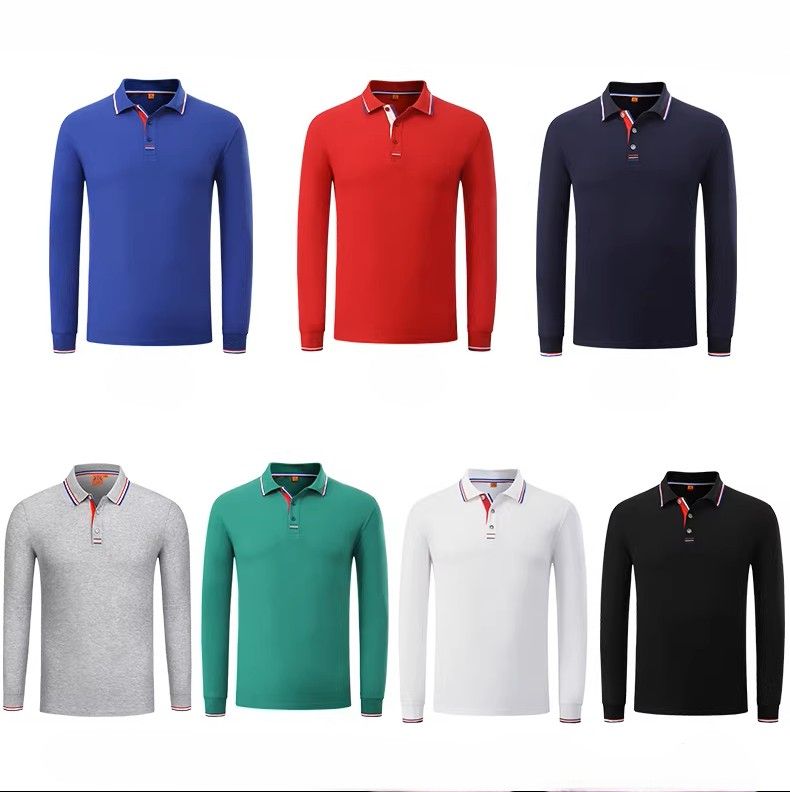 レディース ポロシャツ 配色ラインデザイン襟元きれいめレディース長袖ポロシャツ