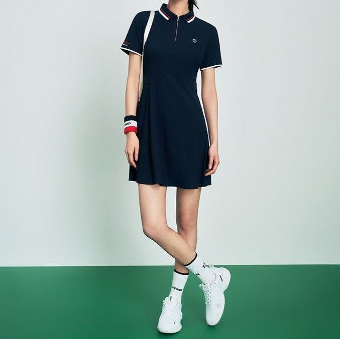 ポロシャツ レディース テニススタイル ポロシャツワンピース