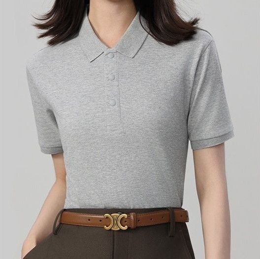 ポロシャツ レディース コットン素材コンフォートポロシャツ