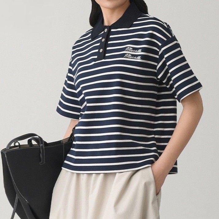 ポロシャツ レディース クラシック ボーダー ポロシャツ