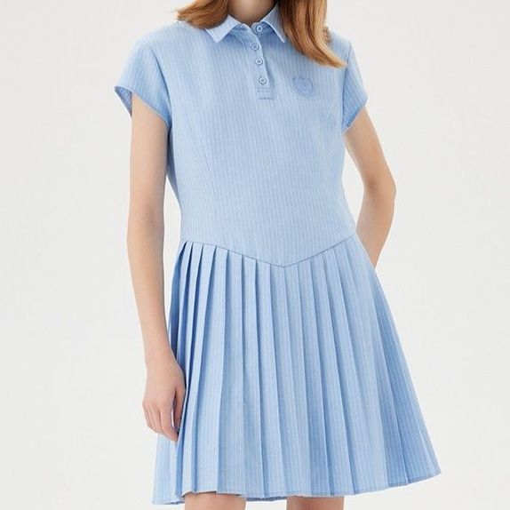 ポロシャツ レディース プリーツスカート ポロワンピース