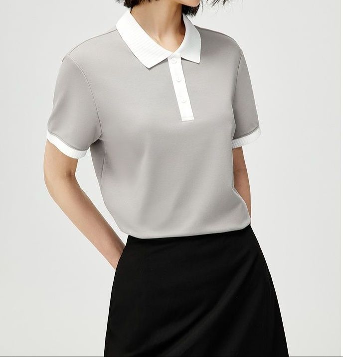ポロシャツ レディース バイカラー切り替えポロシャツ