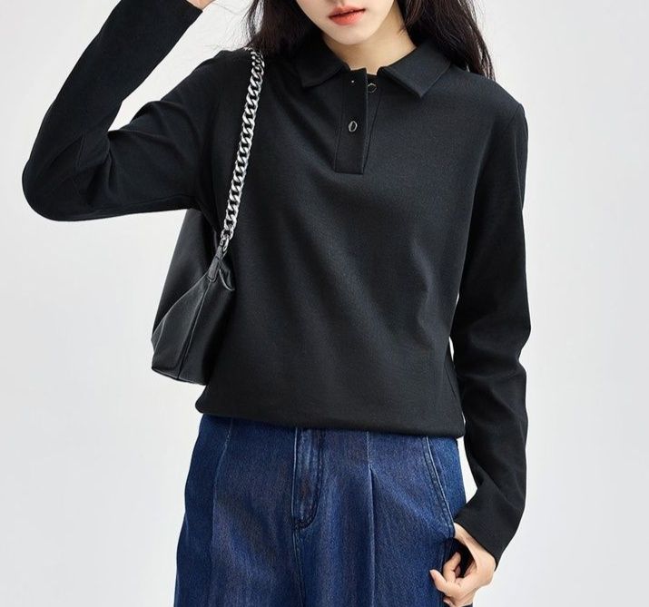 ポロシャツ レディース シンプル上質ポロシャツ