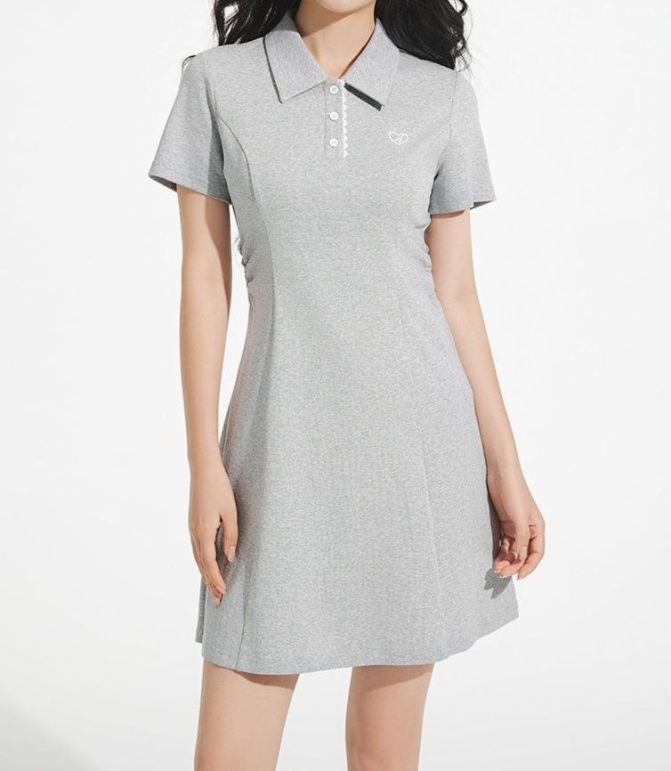 ポロシャツ レディース シンプル上品 ポロワンピース