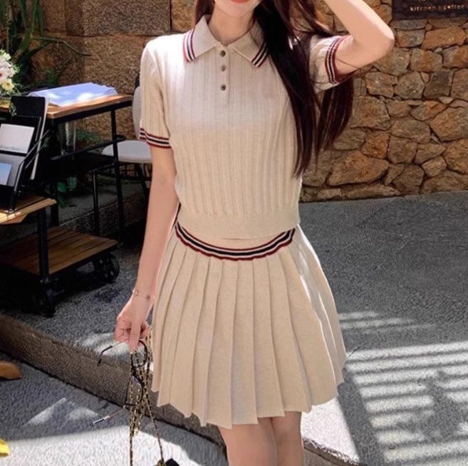 レディース ポロシャツ 配色ライン入りリブニットポロシャツ半袖