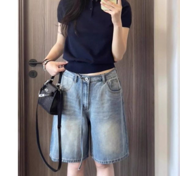 レディース ポロシャツ シンプルデザイン襟付き半袖ニットポロシャツ