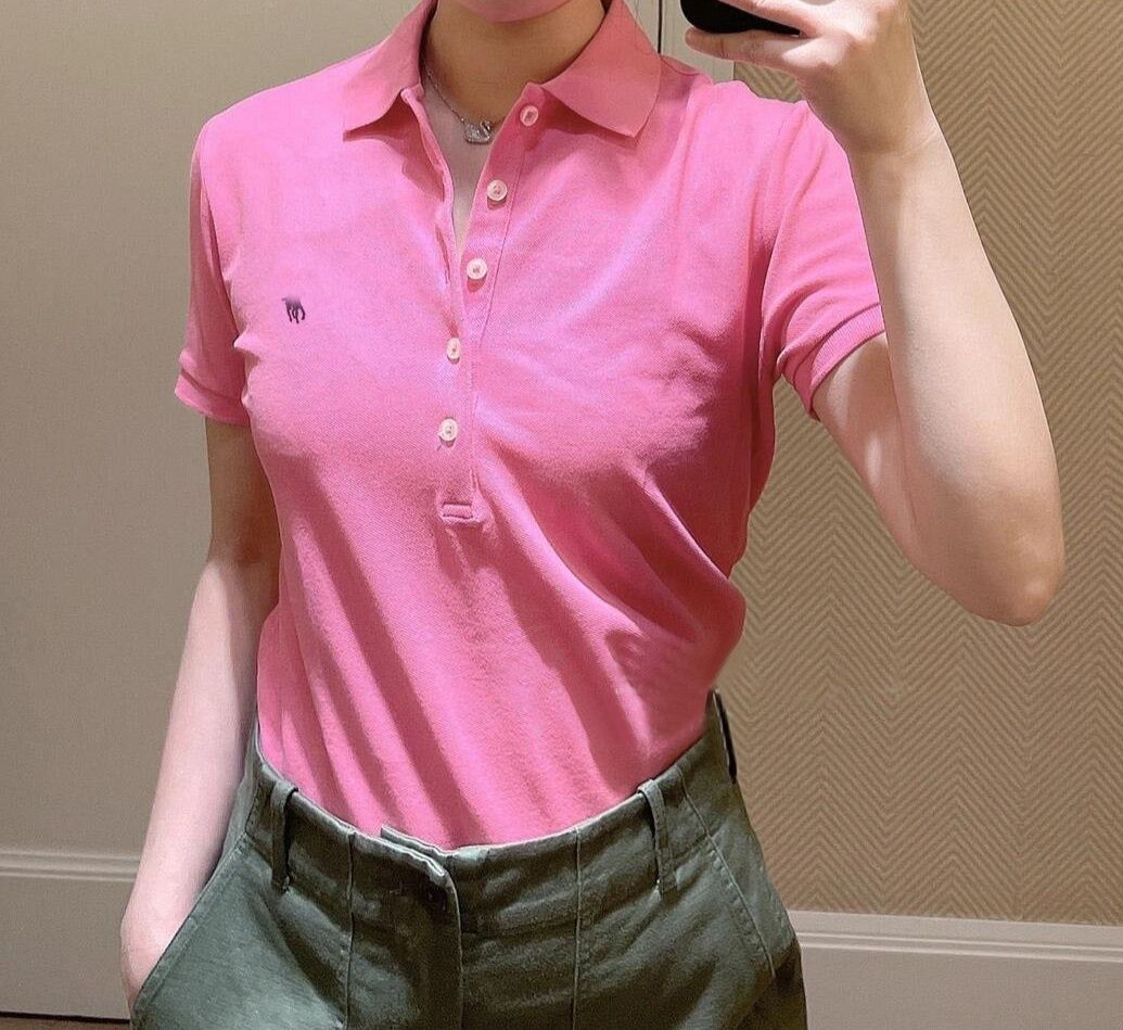 レディース ポロシャツ ワンポイント刺繍入り半袖ポロシャツ