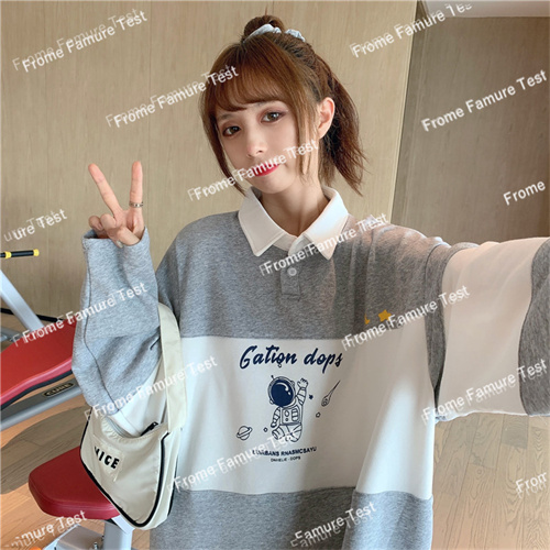 ポロシャツ レディース 女性用長袖ポロシャツ風カジュアルトップス