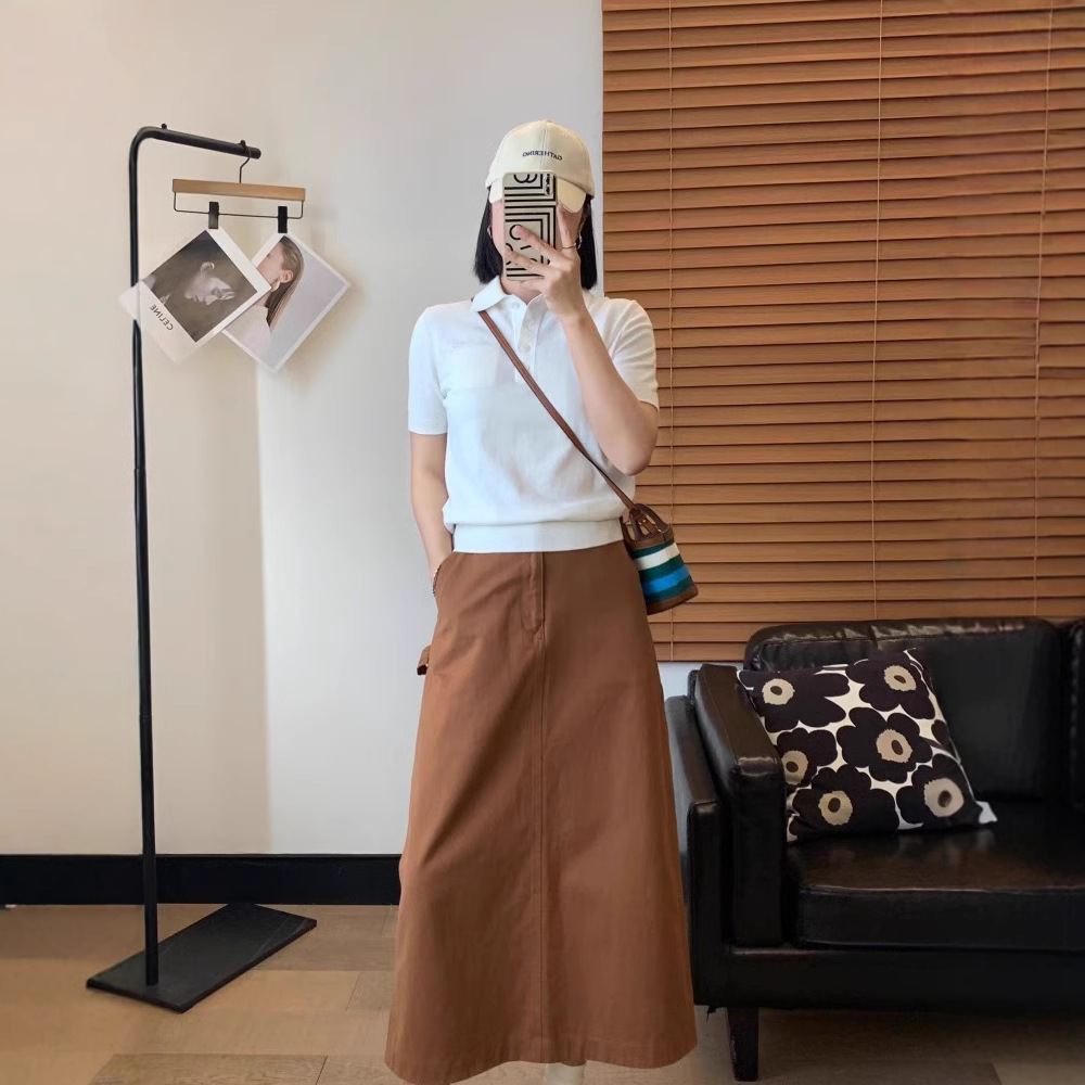 レディース ポロシャツ 上品ニット素材の襟付き半袖ポロシャツ