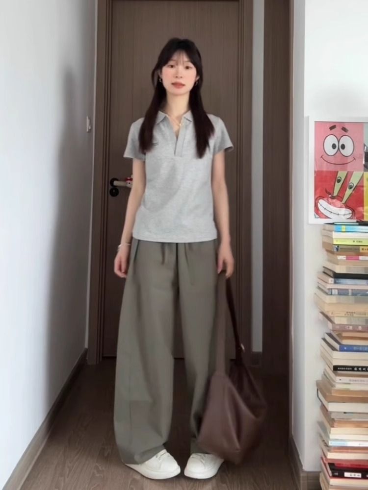 レディース ポロシャツ 襟付きスキッパー半袖レディースポロシャツ
