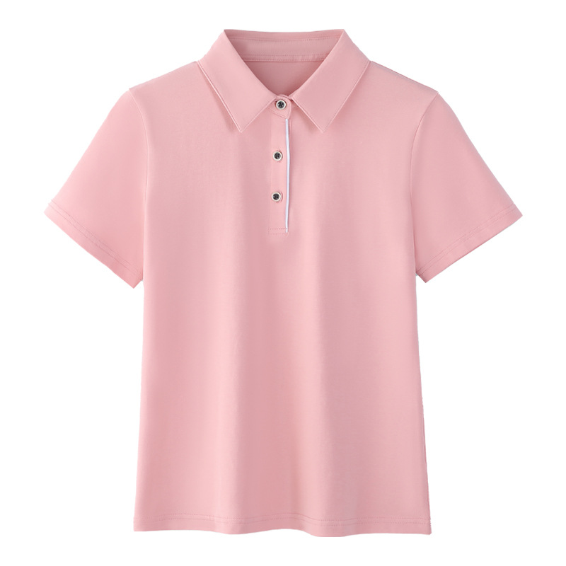 レディース ポロシャツ 上品な襟付き半袖ポロシャツ