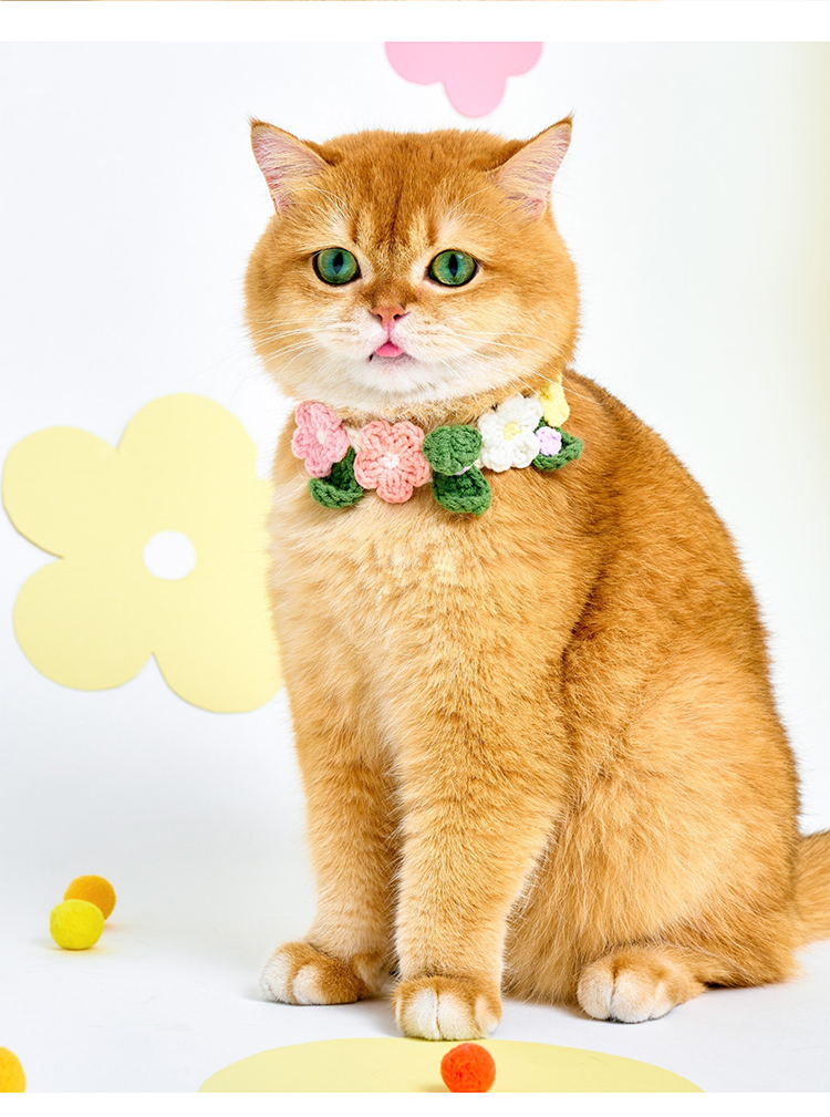 ペット用首輪 お花の庭園 猫の首輪