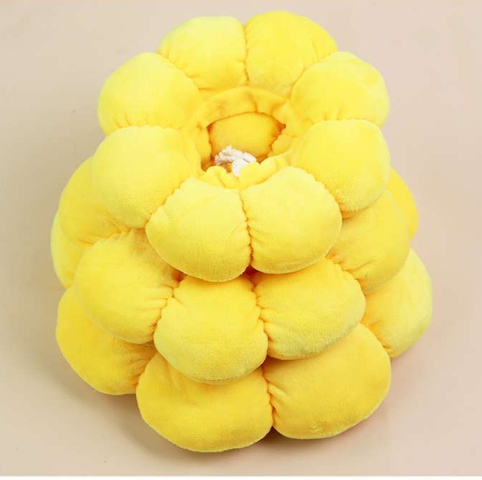 ペット用首輪  ふわふわお花のペット首輪