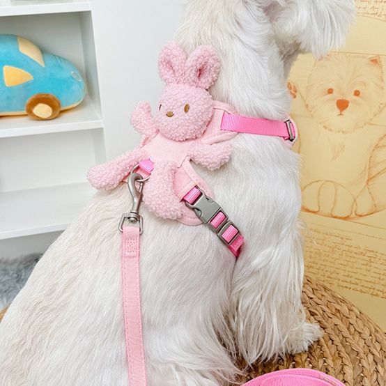 ペット用首輪 小型犬用ぬいぐるみ付きハーネス
