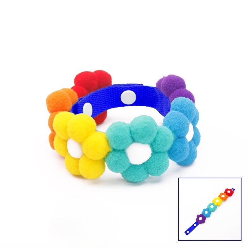 ペット用首輪 ふわもこお花の首輪