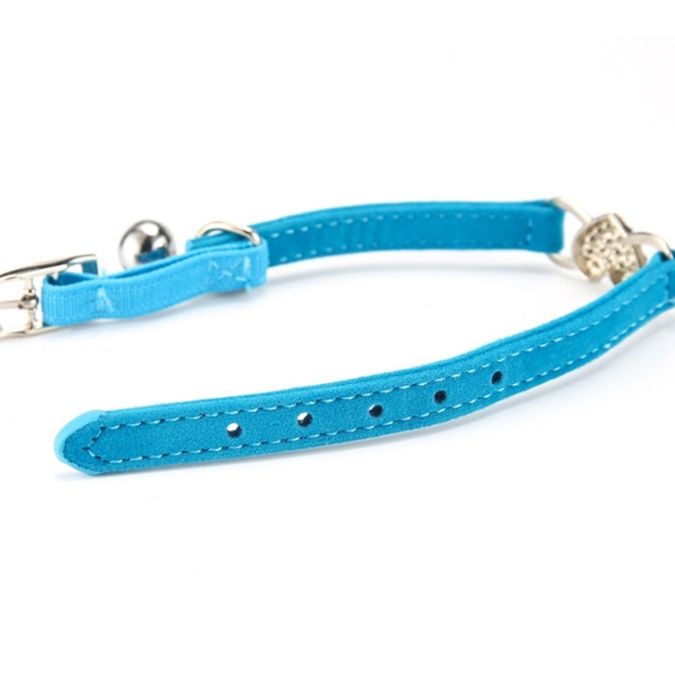 ペット用首輪 きらきらハート輝く猫用鈴付き首輪