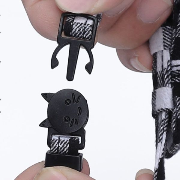 ペット用首輪 蝶結び鈴付きチェック柄　猫用