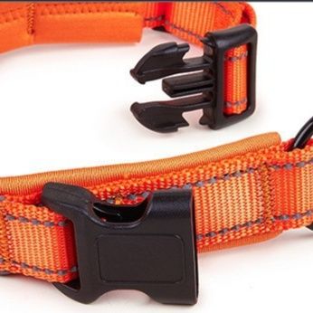 ペット用首輪 追跡器収納ポケット付き反射ステッチ 犬用