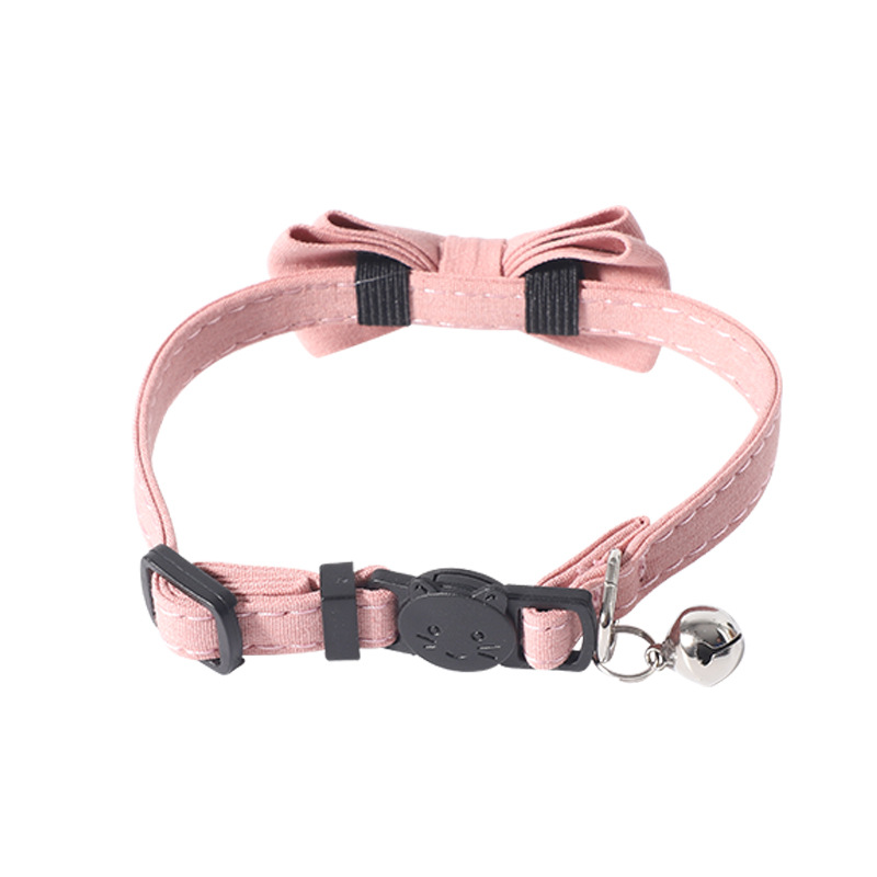 ペット用首輪 蝶ネクタイ付き鈴入り安全首輪