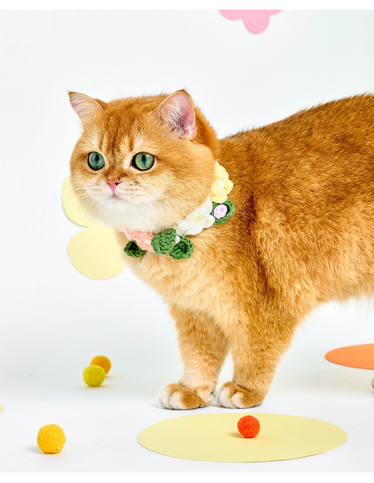 ペット用首輪 お花の庭園 猫の首輪