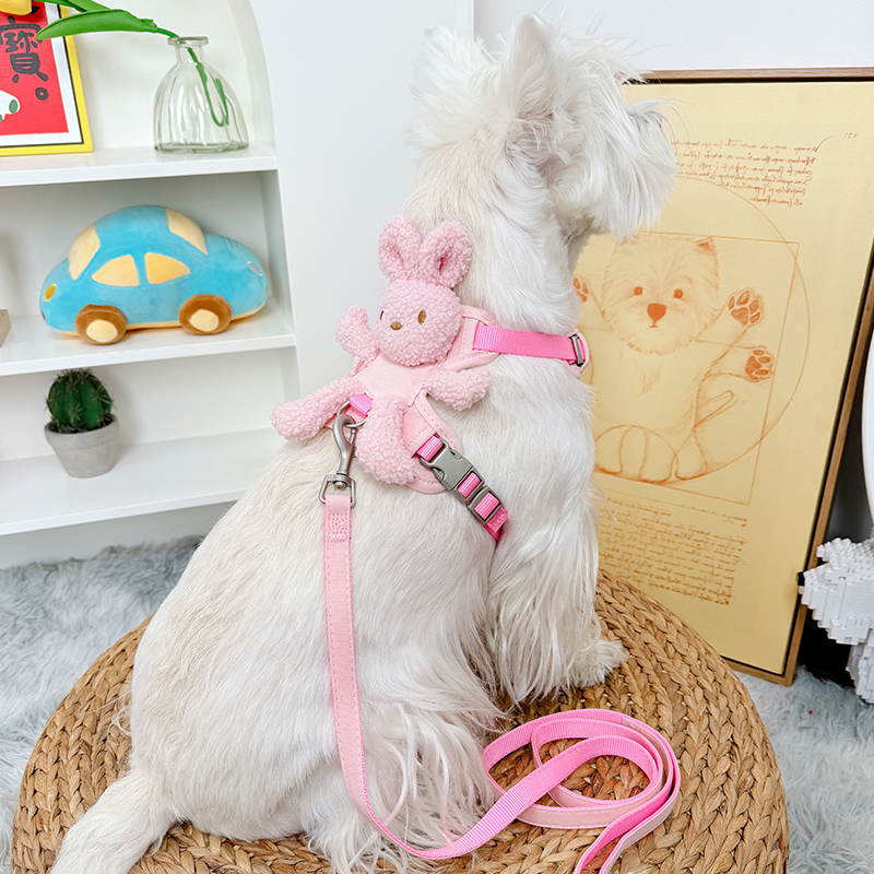 ペット用首輪 小型犬用ぬいぐるみ付きハーネス