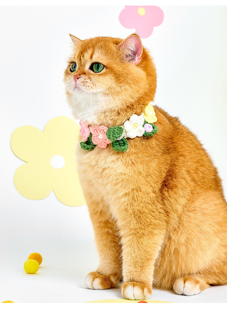 ペット用首輪 お花の庭園 猫の首輪