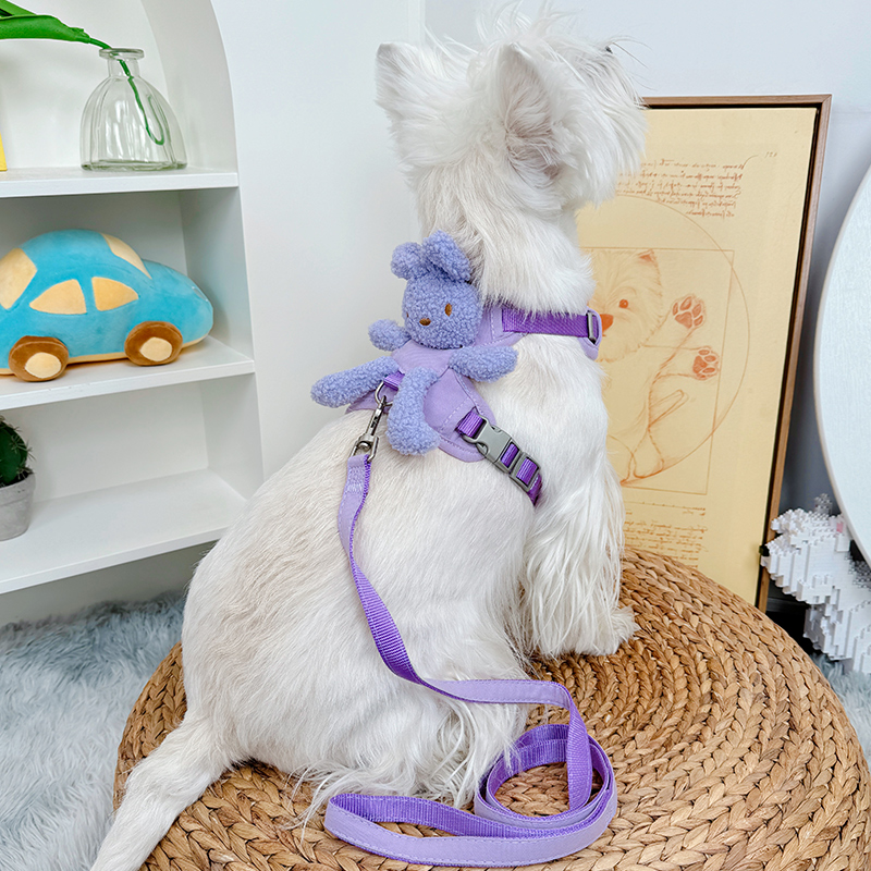 ペット用首輪 小型犬用ぬいぐるみ付きハーネス