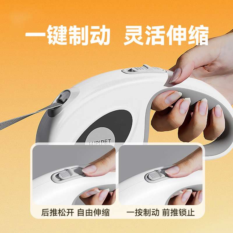 ペット用首輪 伸縮自在！楽らくペット散歩リード