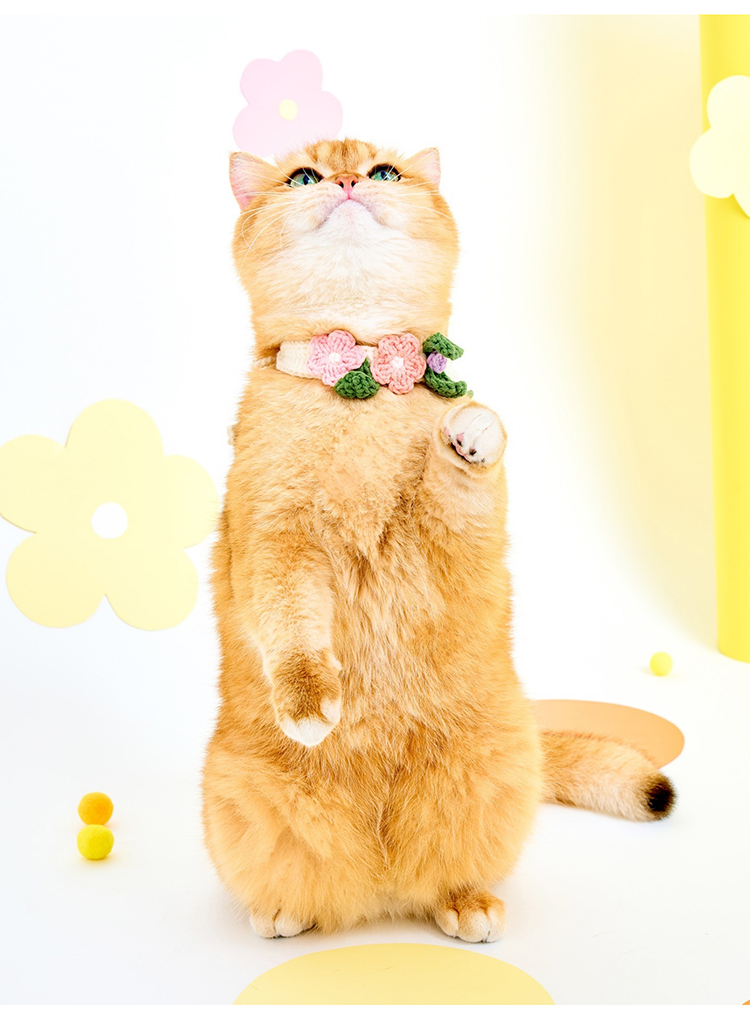 ペット用首輪 お花の庭園 猫の首輪