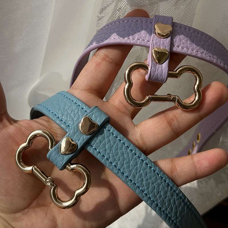 ペット用首輪  ハートモチーフの高級ペット首輪