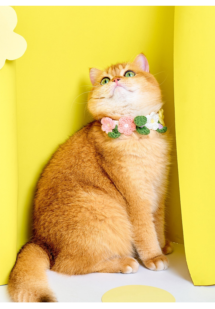 ペット用首輪 お花の庭園 猫の首輪