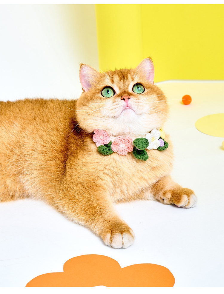 ペット用首輪 お花の庭園 猫の首輪