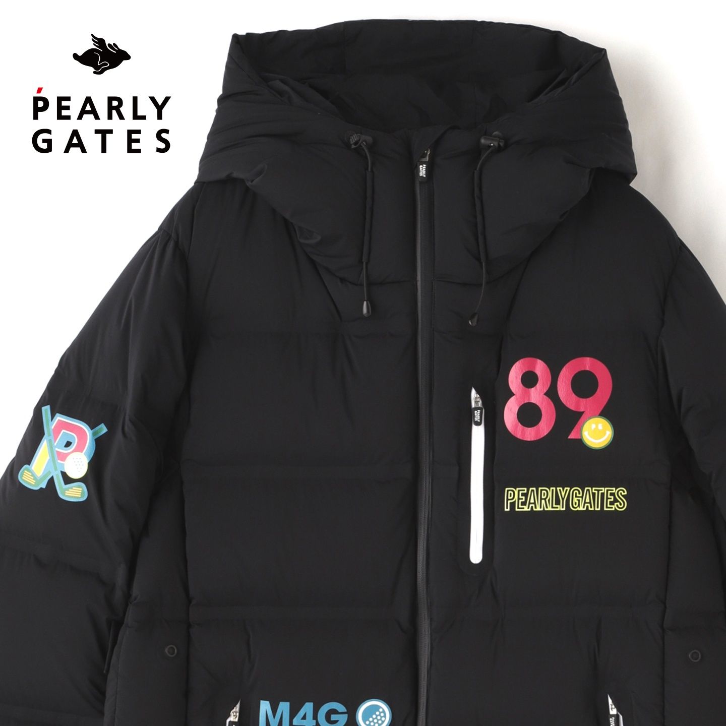 ゴルフウェア レディース ポップデザイン ロング中綿ジャケット