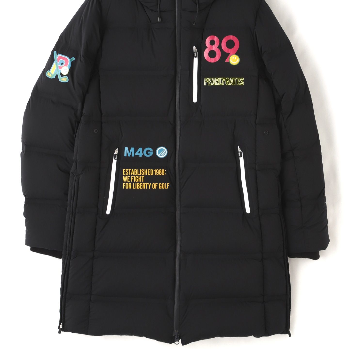 ゴルフウェア レディース ポップデザイン ロング中綿ジャケット
