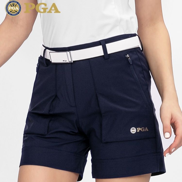 ゴルフウェア レディース PGA エレガントタックショートパンツ