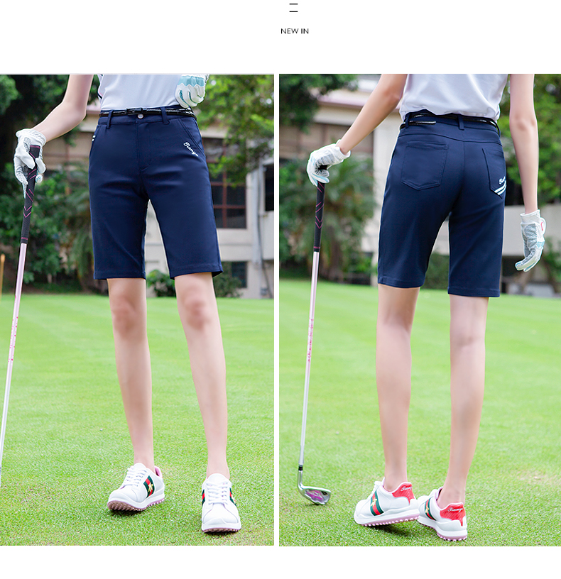 ゴルフウェア レディース ストレッチ素材 ハーフパンツ