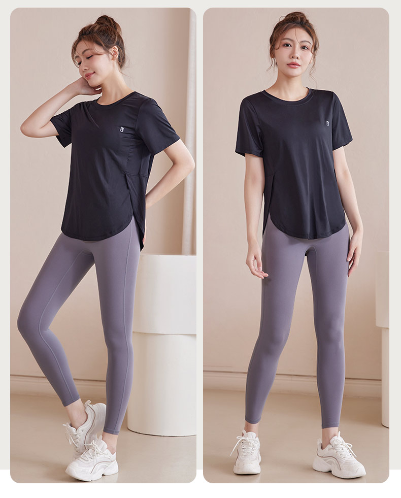 Tシャツ　レディーススポーツウェア なめらか素材ラウンドネックＴシャツ