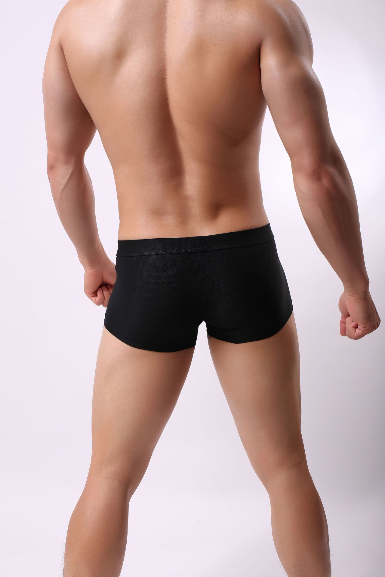 メンズ 下着  エンブレム付き立体成型ローライズボクサーパンツ